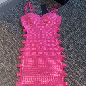 Rhinestone Akira bodycon dress